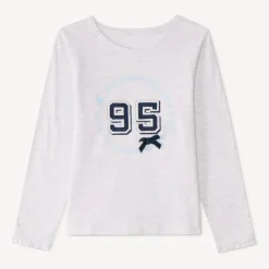 T-shirt meisjes met lange mouwen en een fantasiepatch