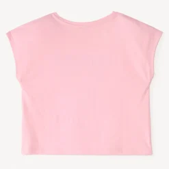 T-shirt met korte mouwen, ananasprint met borduursels en pailletten meisjes