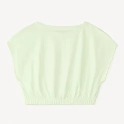 T-shirt met korte mouwen, boxy fit, korte lengte met fantasiedruk meisjes.