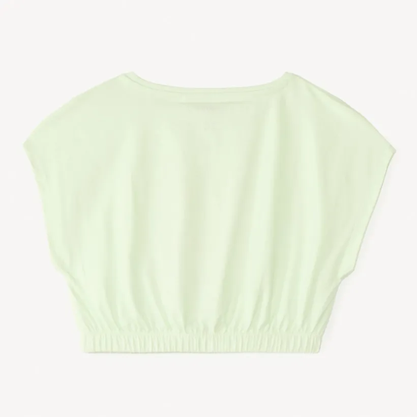 T-shirt met korte mouwen, boxy fit, korte lengte met fantasiedruk meisjes.