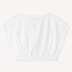 T-shirt met korte mouwen, boxy fit, korte lengte met fantasiedruk meisjes.