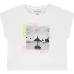 T-shirt met korte mouwen, doosvorm, met photoprint, meisjes
