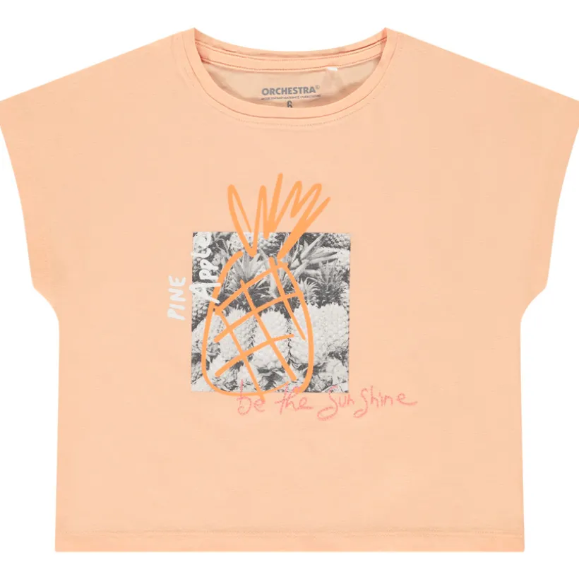 T-shirt met korte mouwen, doosvorm, met photoprint, meisjes
