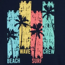 T-shirt met korte mouwen, eenkleurig met fantasieprint jongens