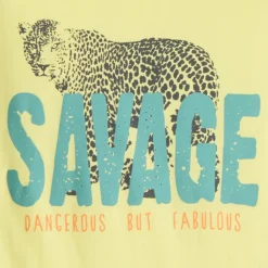 T-shirt met korte mouwen, eenkleurig met fantasieprint jongens
