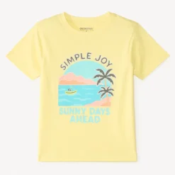 T-shirt met korte mouwen, effen, met een fantasieprint jongens.