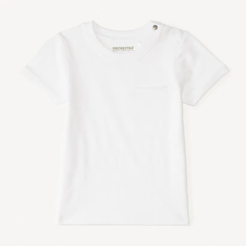 T-shirt met korte mouwen effen textuur voor baby jongen