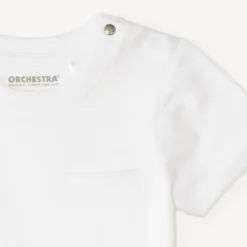 T-shirt met korte mouwen effen textuur voor baby jongen