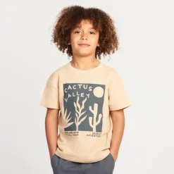 T-shirt met korte mouwen en cactusprint jongens