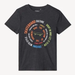 T-shirt met korte mouwen en fantasieprint jongens