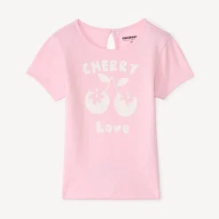 T-shirt met korte mouwen en fantasieprint voor babymeisjes
