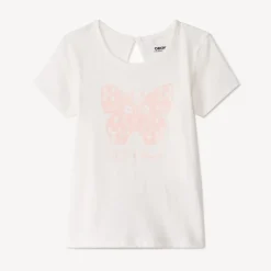 T-shirt met korte mouwen en fantasieprint voor babymeisje
