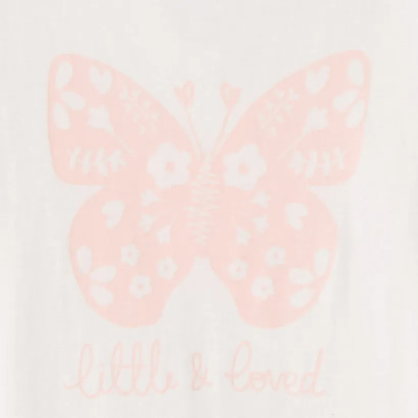 T-shirt met korte mouwen en fantasieprint voor babymeisje