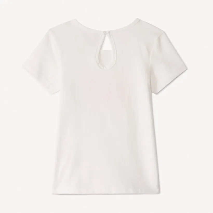 T-shirt met korte mouwen en fantasieprint voor babymeisje