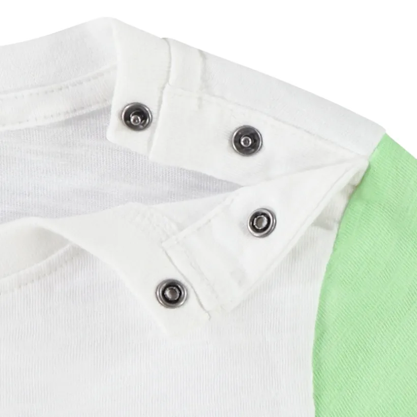 T-shirt met korte mouwen en fluffy borduursel voor babyjongens