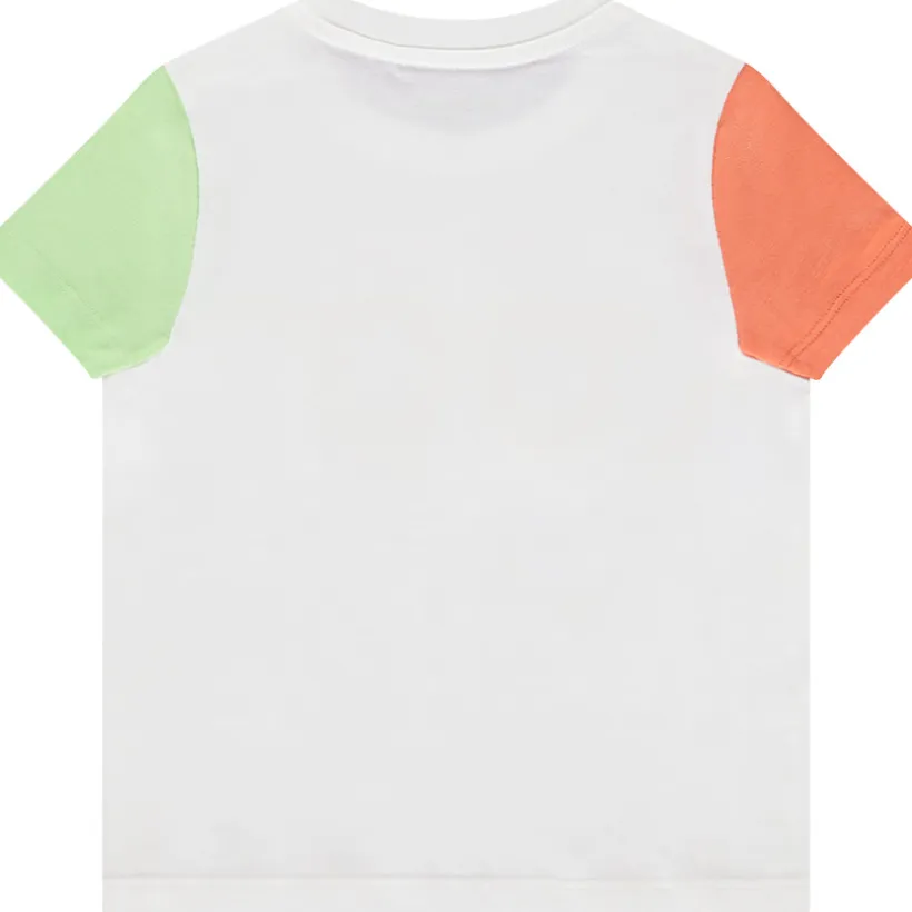 T-shirt met korte mouwen en fluffy borduursel voor babyjongens