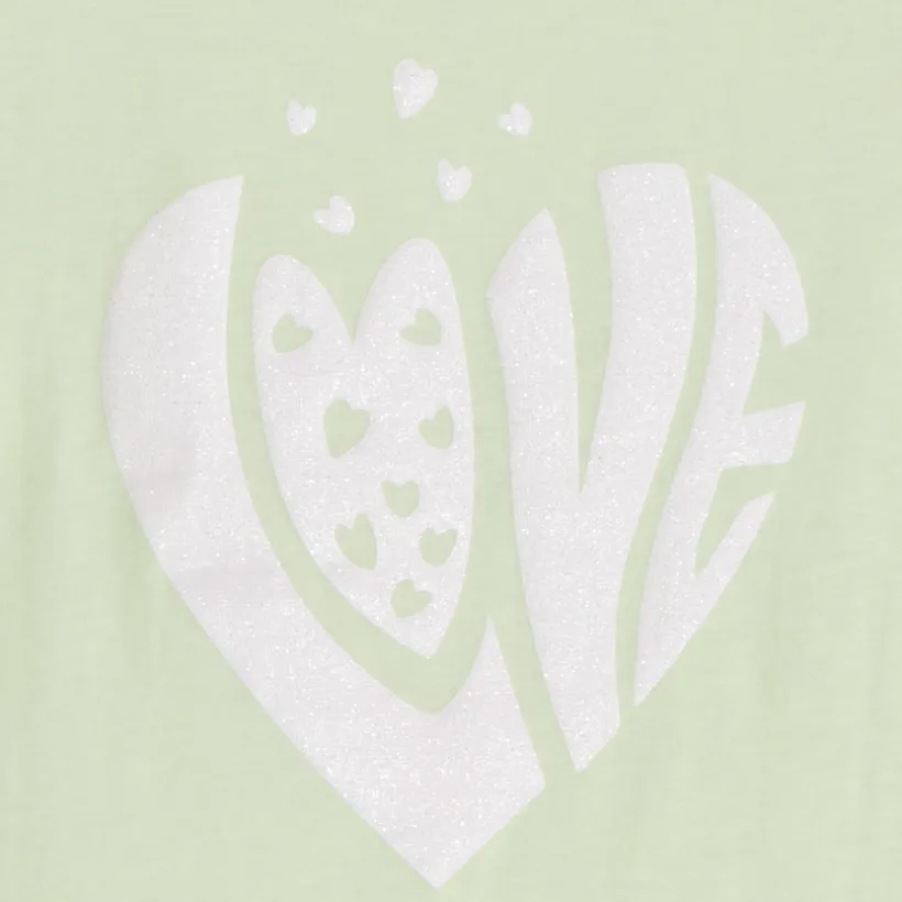 T-shirt met korte mouwen en glitters meisjes