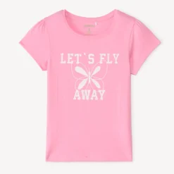 T-shirt met korte mouwen en glitters meisjes