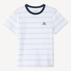 T-shirt met korte mouwen en horizontale strepen jongens