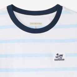 T-shirt met korte mouwen en horizontale strepen jongens