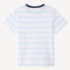 T-shirt met korte mouwen en horizontale strepen jongens
