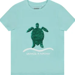 T-shirt met korte mouwen en magische pailletten jongens
