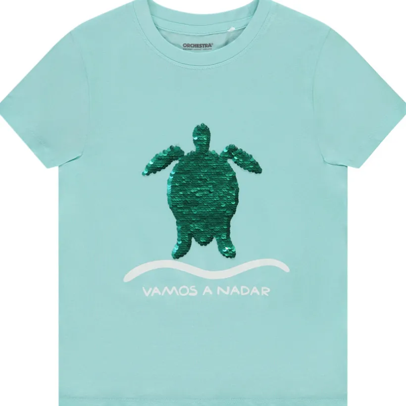 T-shirt met korte mouwen en magische pailletten jongens