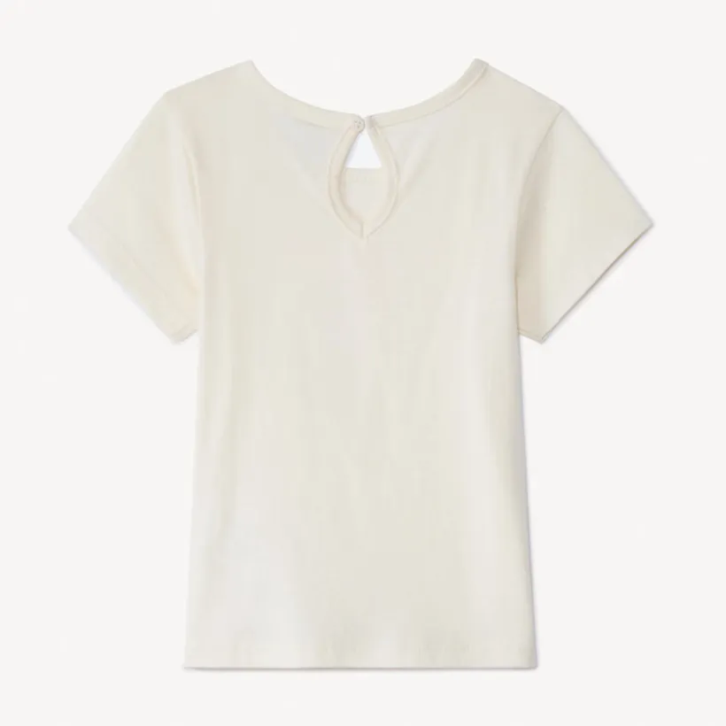 T-shirt met korte mouwen en print van harten meisjes