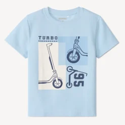 T-shirt met korte mouwen en print van stepjes jongens