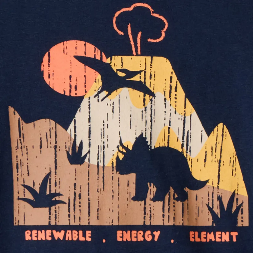 T-shirt met korte mouwen en print voor babyjongens