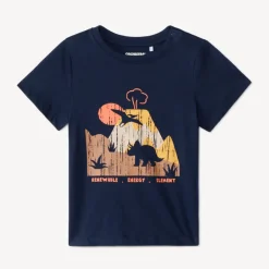 T-shirt met korte mouwen en print voor babyjongens