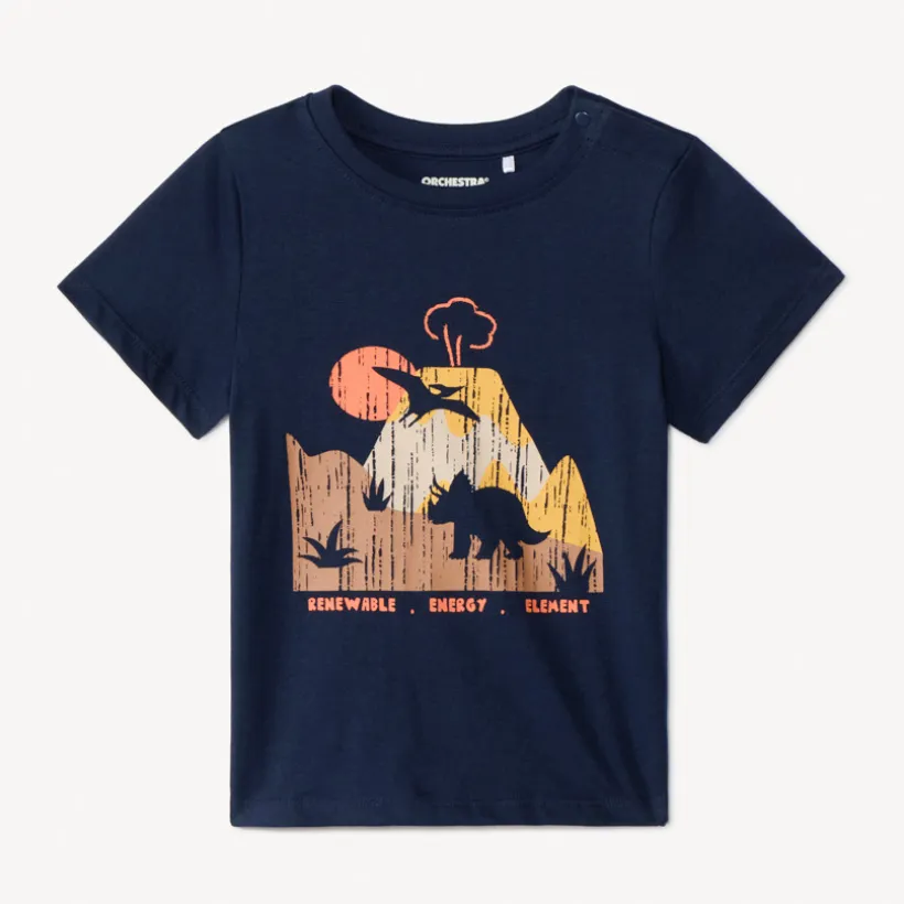 T-shirt met korte mouwen en print voor babyjongens
