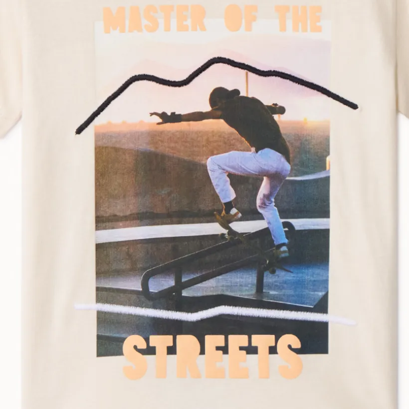 T-shirt met korte mouwen en skate photoprint jongens