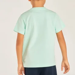 T-shirt met korte mouwen, fantasiedruk en velours patch jongens