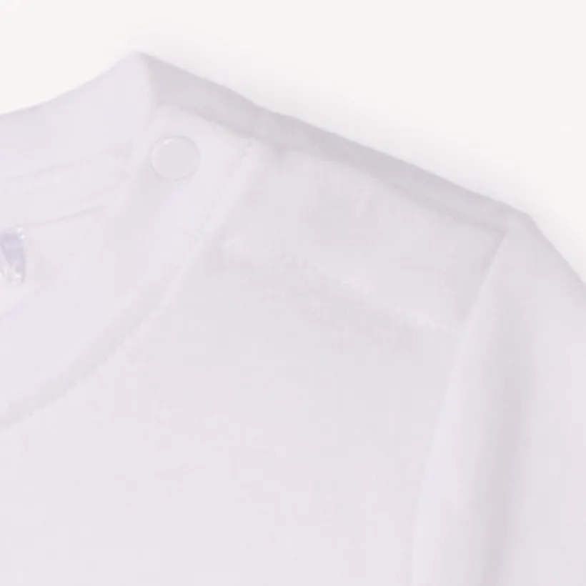 T-shirt met korte mouwen in effen kleur met fantasiedruk voor babyjongen