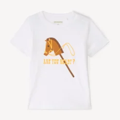 T-shirt met korte mouwen in effen kleur met fantasiedruk voor babyjongen