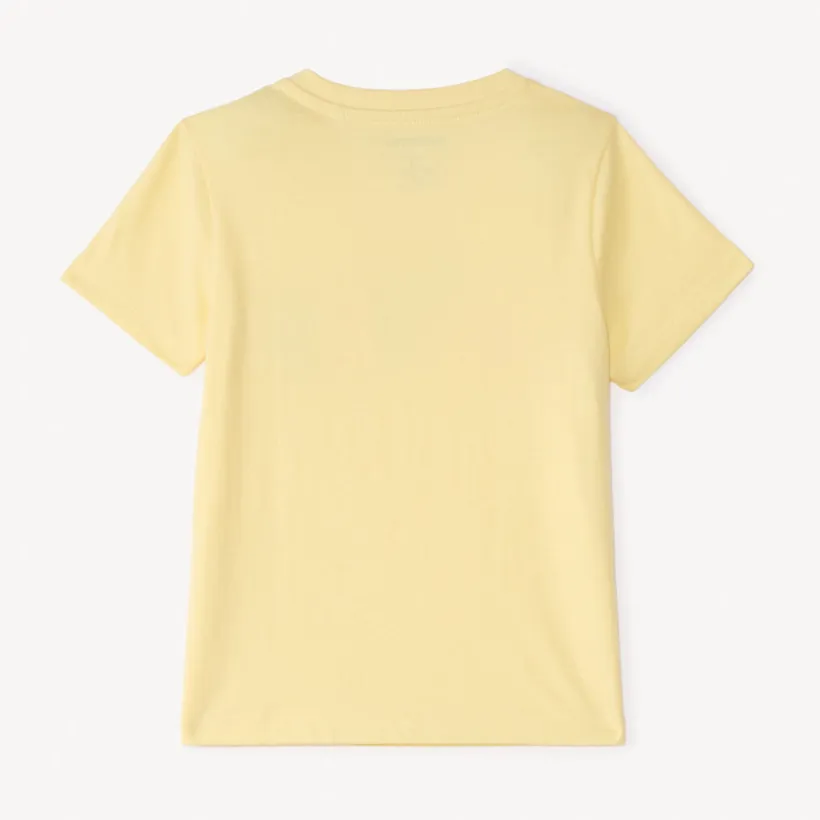 T-shirt met korte mouwen in effen kleur met fantasiedruk voor babyjongen