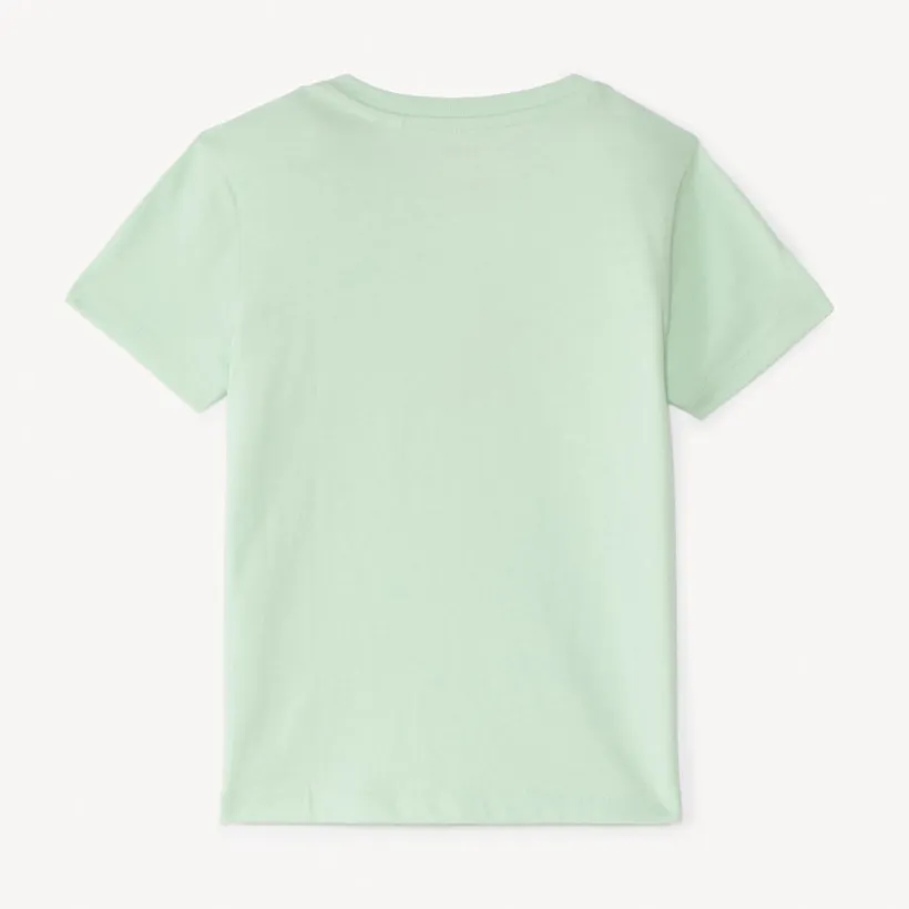 T-shirt met korte mouwen in effen kleur met fantasiedruk voor babyjongen