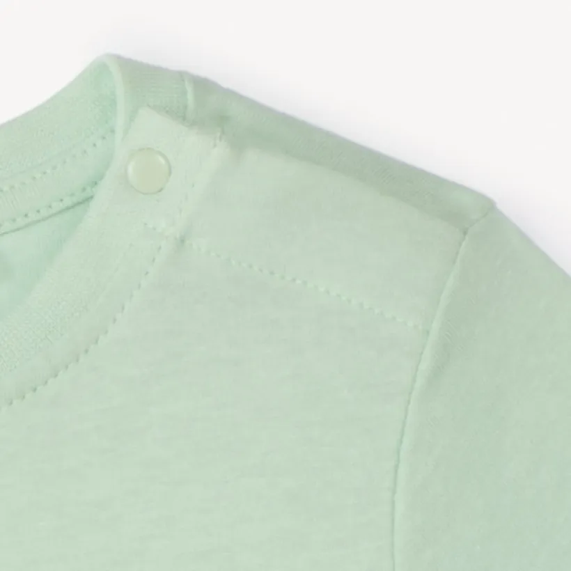 T-shirt met korte mouwen in effen kleur met fantasiedruk voor babyjongen
