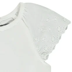 T-shirt met korte mouwen in Engels borduursel voor baby meisjes