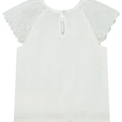 T-shirt met korte mouwen in Engels borduursel voor baby meisjes