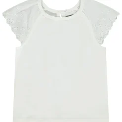 T-shirt met korte mouwen in Engels borduursel voor baby meisjes