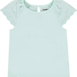 T-shirt met korte mouwen in Engels borduursel voor baby meisjes