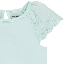 T-shirt met korte mouwen in Engels borduursel voor baby meisjes