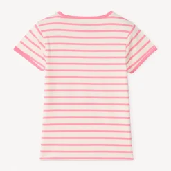 T-shirt met korte mouwen in gestreept design met kersenprint meisjes