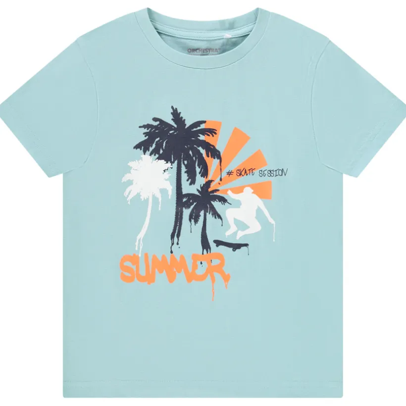 T-shirt met korte mouwen in jersey met print voor jongen