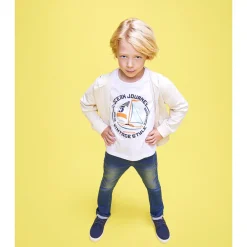 T-shirt met korte mouwen in jersey met fantasieprint voor jongen