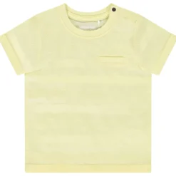T-shirt met korte mouwen in jersey met popcorn-effect voor baby jongen