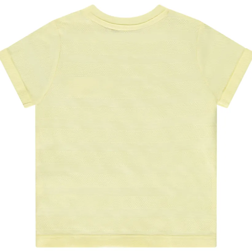 T-shirt met korte mouwen in jersey met popcorn-effect voor baby jongen