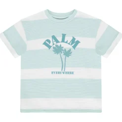 T-shirt met korte mouwen in ottomaanse jersey jongens